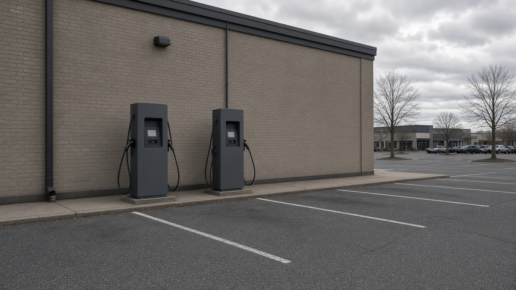 Reconstruction — empty Level-2 wall pedestals. Destination catalog is not in the Supercharger feed.