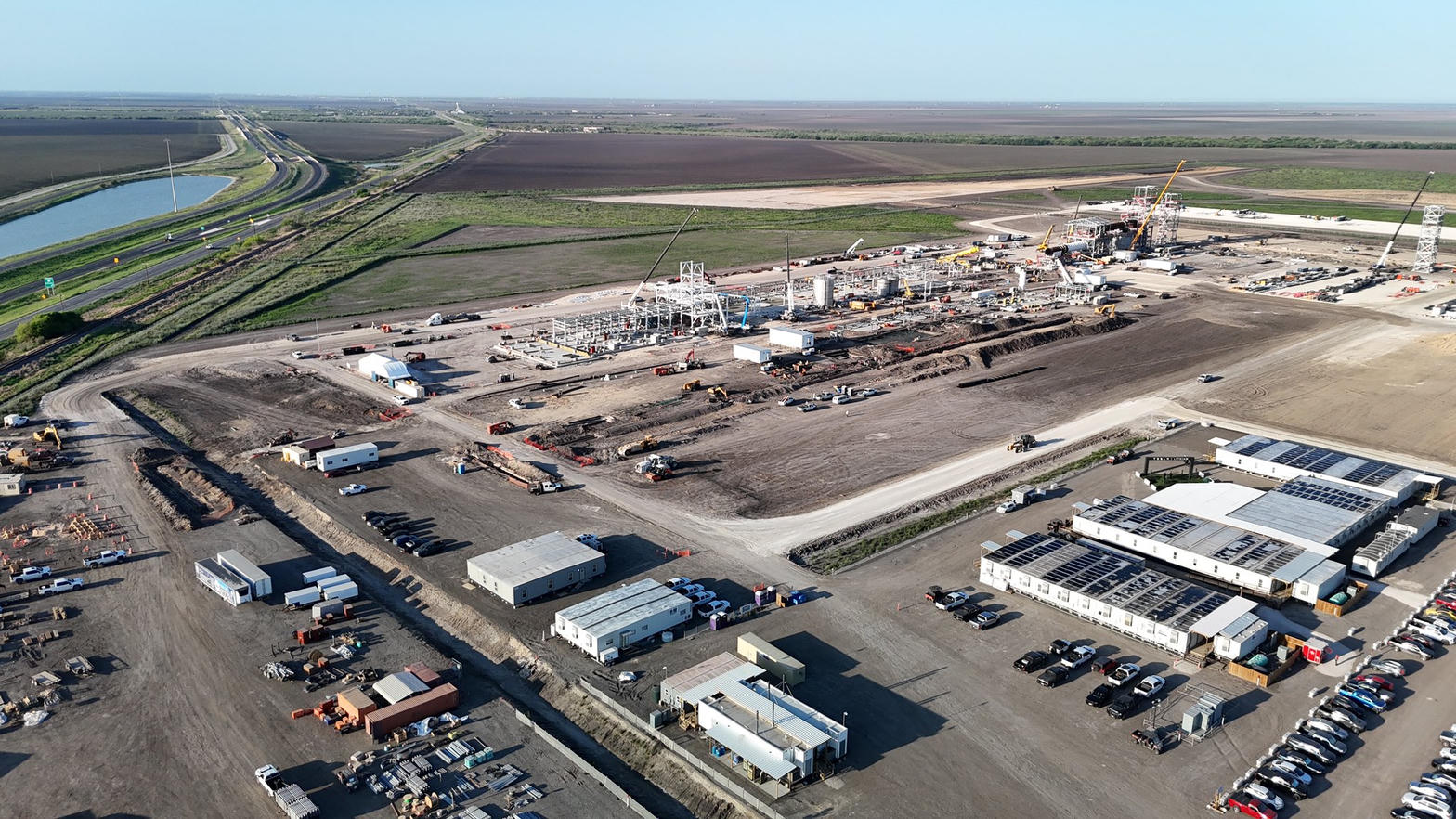 Tesla lithium refinery under construction. Dirt is not yield.