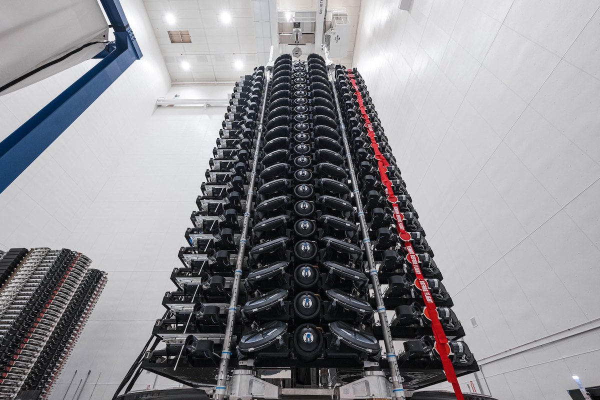 Proliferated production. Starlink-class stack in a fairing. Starshield is the classified cousin on a similar line.