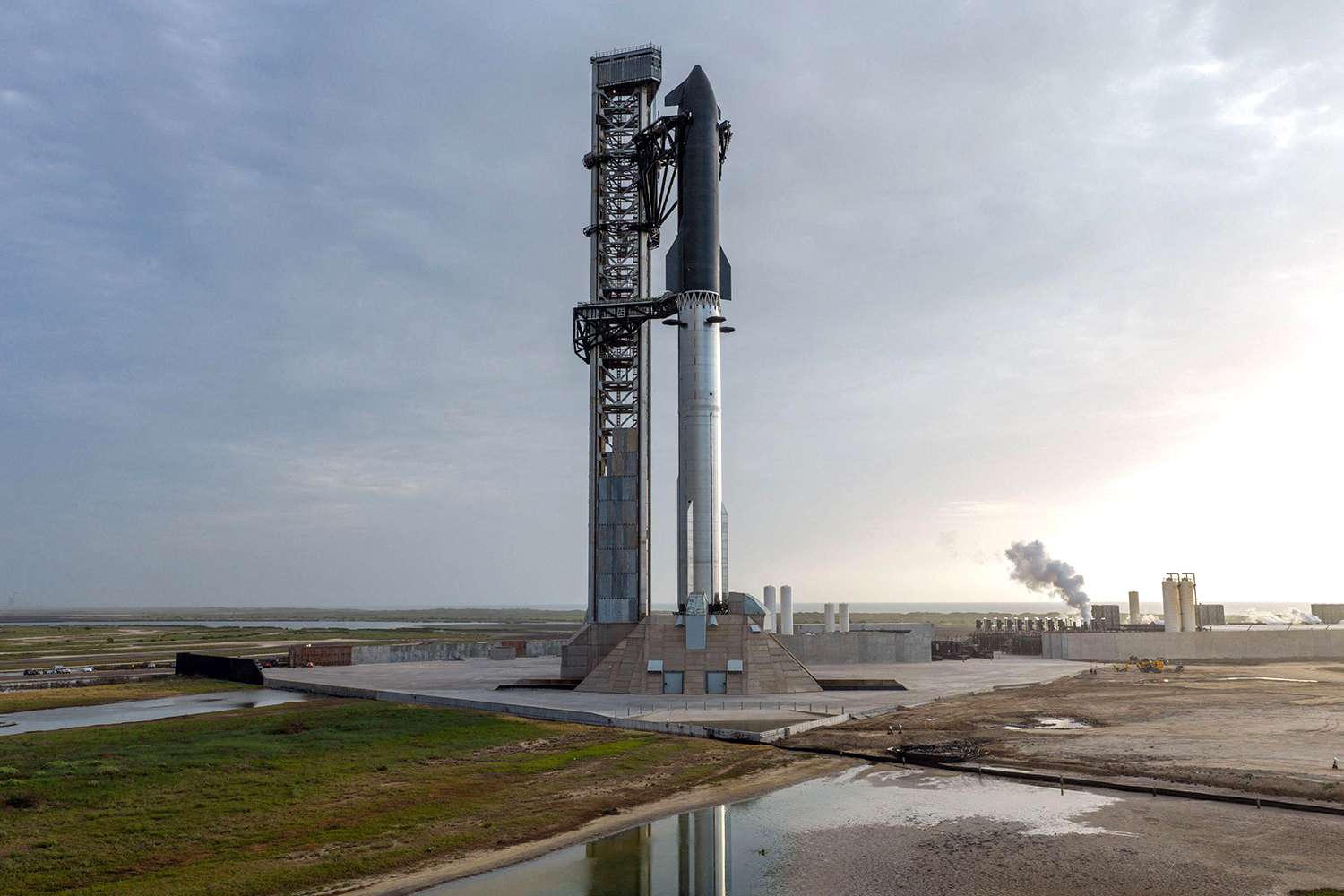 Starship on the pad at Starbase. Cadence is a license, not a photograph.